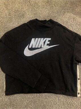 Nike Black Sweatshirt with Silver Swoosh